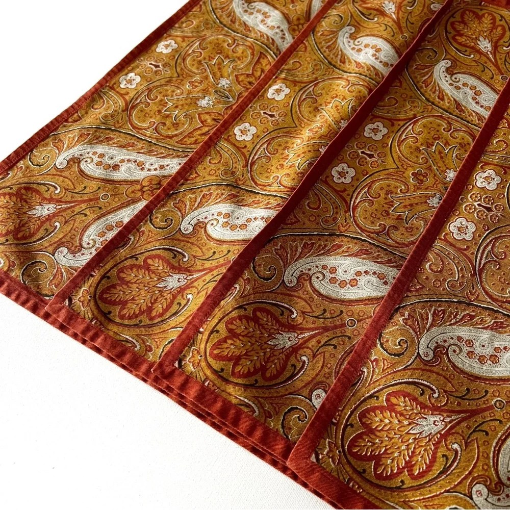 Williams Sonoma Printed Paisley Cotton Cloth Napkins Set of 4
